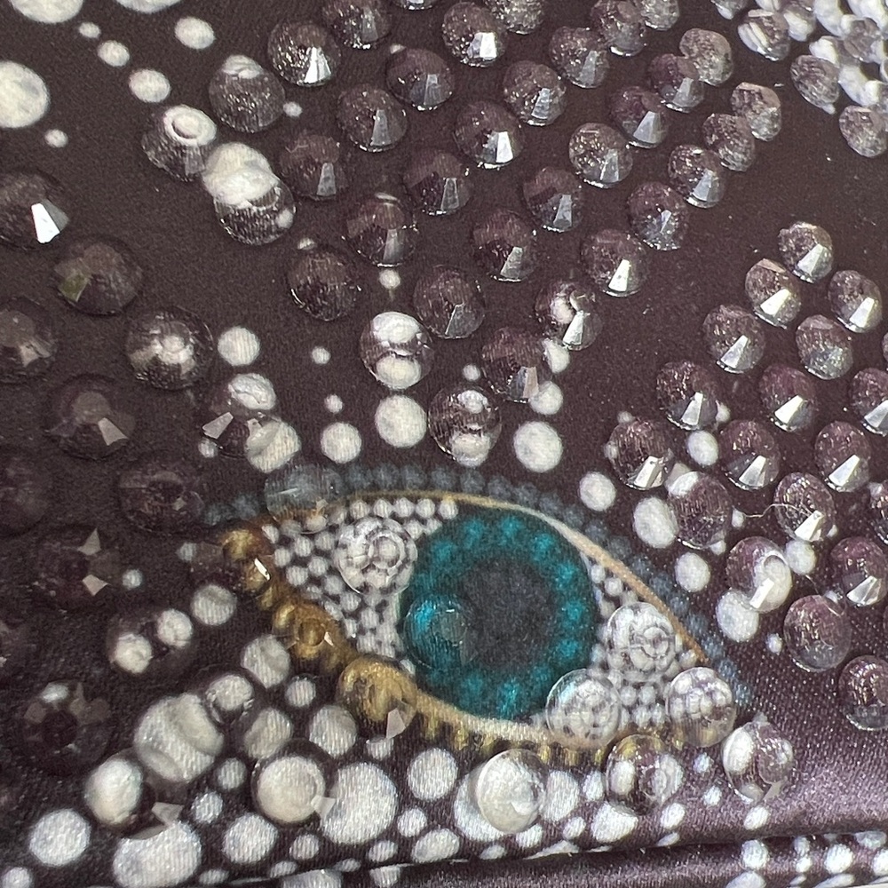 Mini Shooting star evil eye SATIN CRYSTALS Crossbody bag